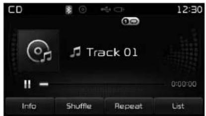 KIA Carens (2015) - Audio CD Mode Menu (Menu Mode CD Audio) - 2