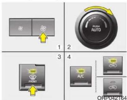 KIA Carens (2015) - Pour dégivrer le pare-brise extérieur - 1