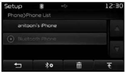 KIA Carens (2015) - Deleting a Device (Suppression d'un dispositif) - 1