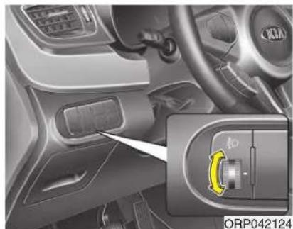 KIA Carens (2015) - Dispositif de réglage des phares (le cas échéant) - 1