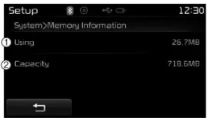 KIA Carens (2015) - Memory Information - 1