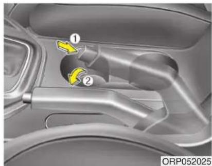 KIA Carens (2015) - Desserrage du frein de stationnement - 1