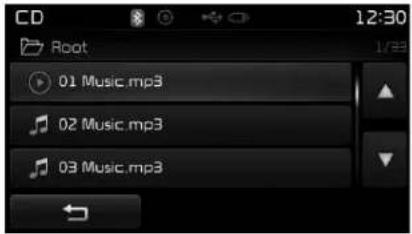 KIA Carens (2015) - Selecting from the List (Sélection dans la liste) - 1