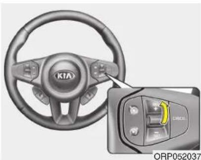 KIA Carens (2015) - Pour retrouver une vitesse de croisière à plus de 30 km/h (20 miles/h) : - 1