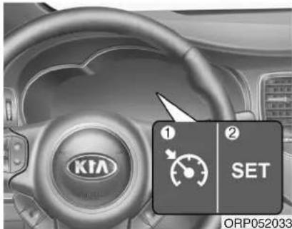 KIA Carens (2015) - RÉGULATEUR DE VITESSE (LE CAS ÉCHÉANT) - 1