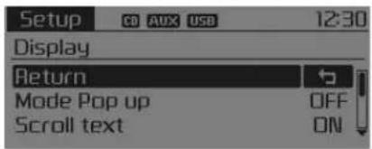 KIA Carens (2015) - Display Settings (Paramètres d'affichage) - 1