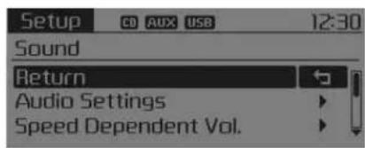 KIA Carens (2015) - Sound Settings (Paramètres sonores) - 1