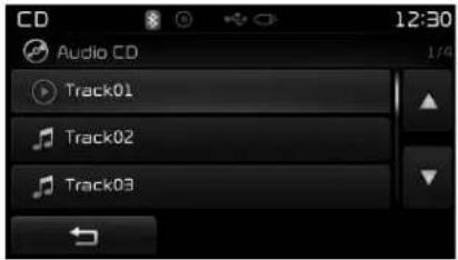 KIA Carens (2015) - Selecting from the List (Sélection dans la liste) - 1