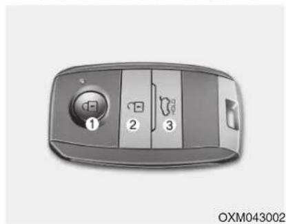 KIA Carens (2015) - Fonctions de la clé intelligente - 1