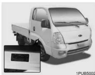 KIA K2500 (2008) - ETIQUETTES D'INFORMATION - 2