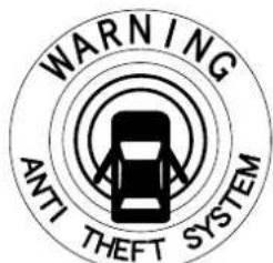 MAZDA 3 Hatchback (2016) - Autocollants d'indication de système antivol - 1