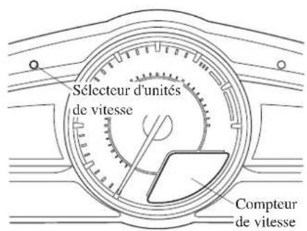 MAZDA 3 Hatchback (2016) - Sellecteur d'unités de vitesse (tableau de bord de type A) - 1