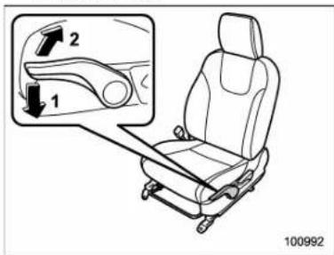 SUBARU Impreza WRX (2012) - Ajustementdelahauteurdou coussingesiege(siegedu conducteur) - 1