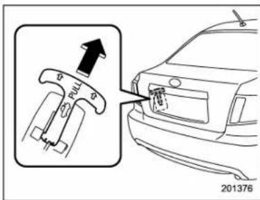 SUBARU Impreza WRX (2012) - ■ Poignée déverrouillage interneducoffreabagages - 1
