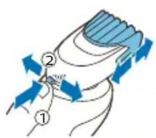 PHILIPS S9000 Prestige SP9863 - Using the beard styler attachment with comb - 3
