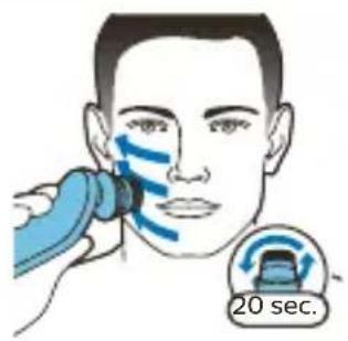 PHILIPS S9000 Prestige SP9863 - Do not use the appliance on damaged or irritated skin or on wounds. - 3