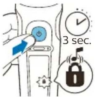 PHILIPS S9000 Prestige SP9863 - Activating the travel lock - 1