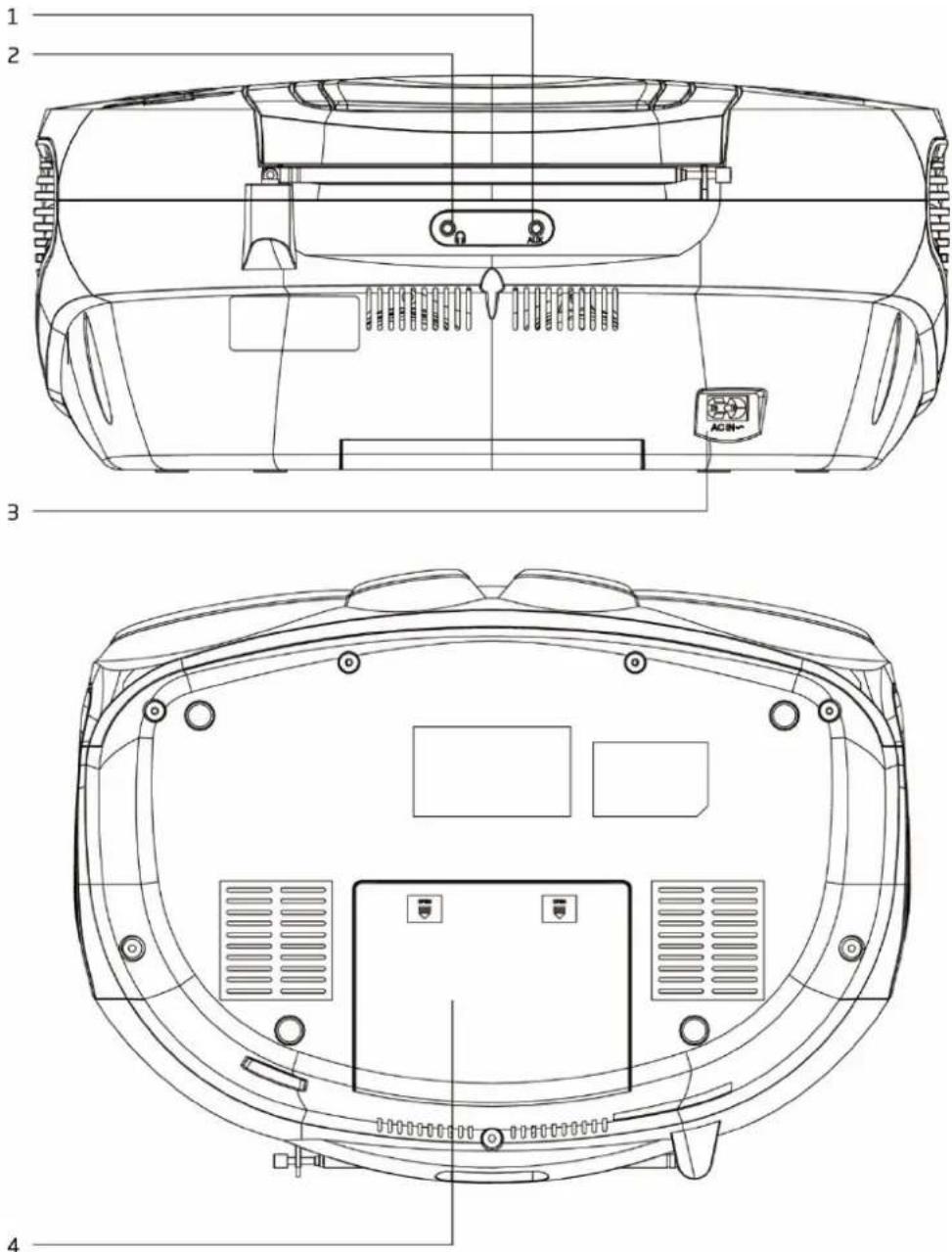 LENCO SCD685 - PARTE POSTERIOR E INFERIOR - 1