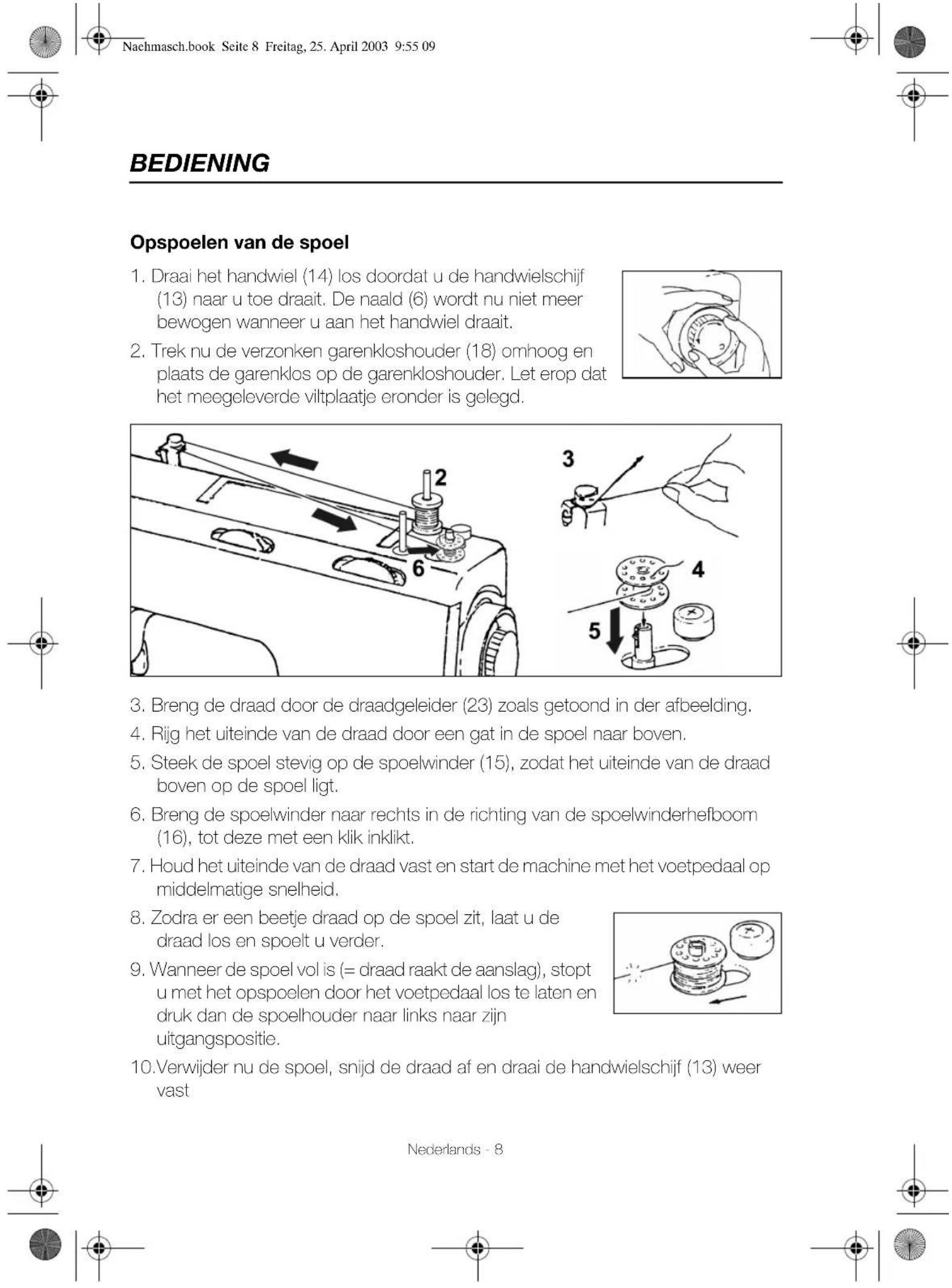 Victoria FY700 - Functie van het voetpedaal - 2