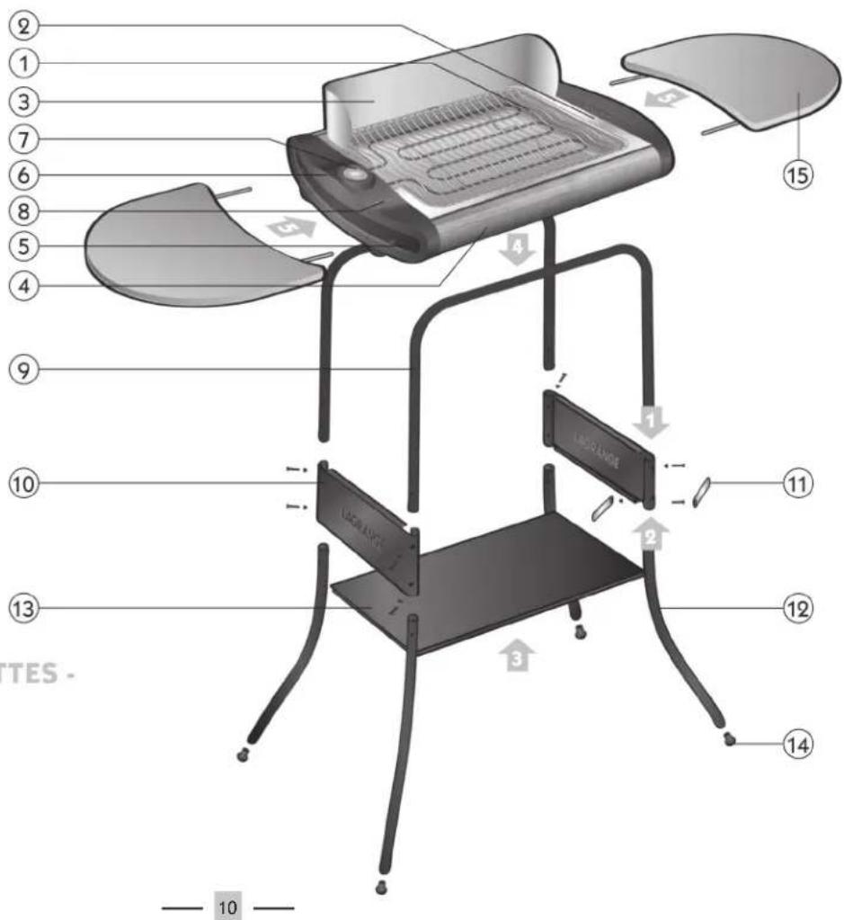 Maybaum Standgrill BG 720 - - ASSEMBLAGE DES TABLETTEs - ( pour les modèles 720 ) - 2