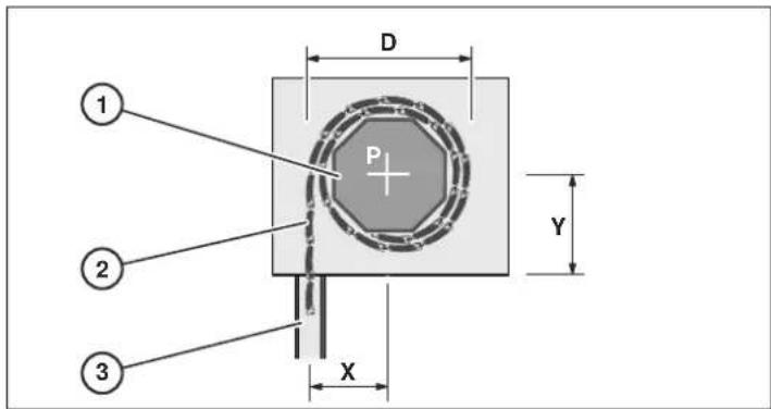 Superrollo RM10MS - D Diamètre du volet roulant enroulé - 1