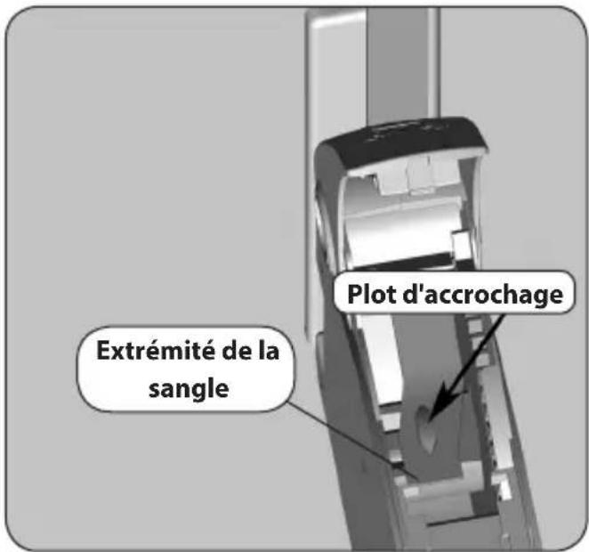 Superrollo GW60 - Tirer et accrocher la sangle au plot d'accrochage. - 1