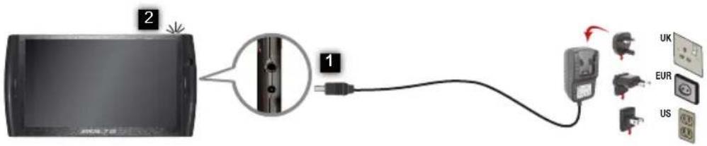 ARCHOS Arnova 7 G2 - Caricamento della batteria - 3