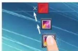 ARCHOS Neon 97 - Déplacer une icône de l'écran d'accueil : - 1