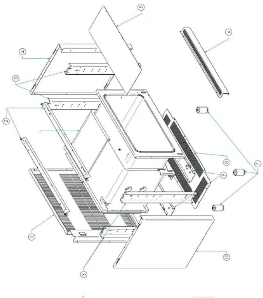 Hendi 225806 - GAS COOKER - 5 BURNERS - 15
