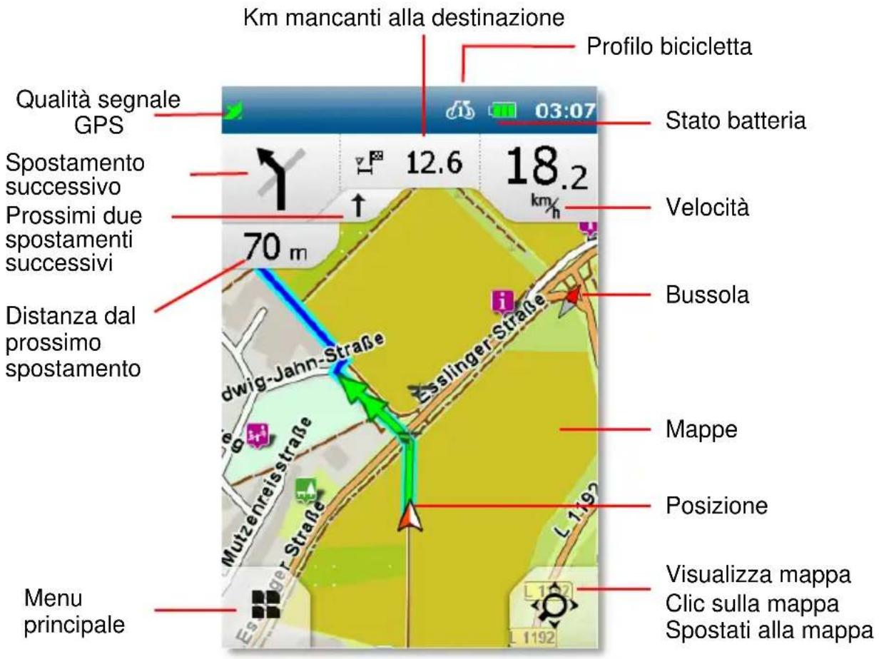 BLAUPUNKT BikePilot2 - Schermata di navigazione - 1