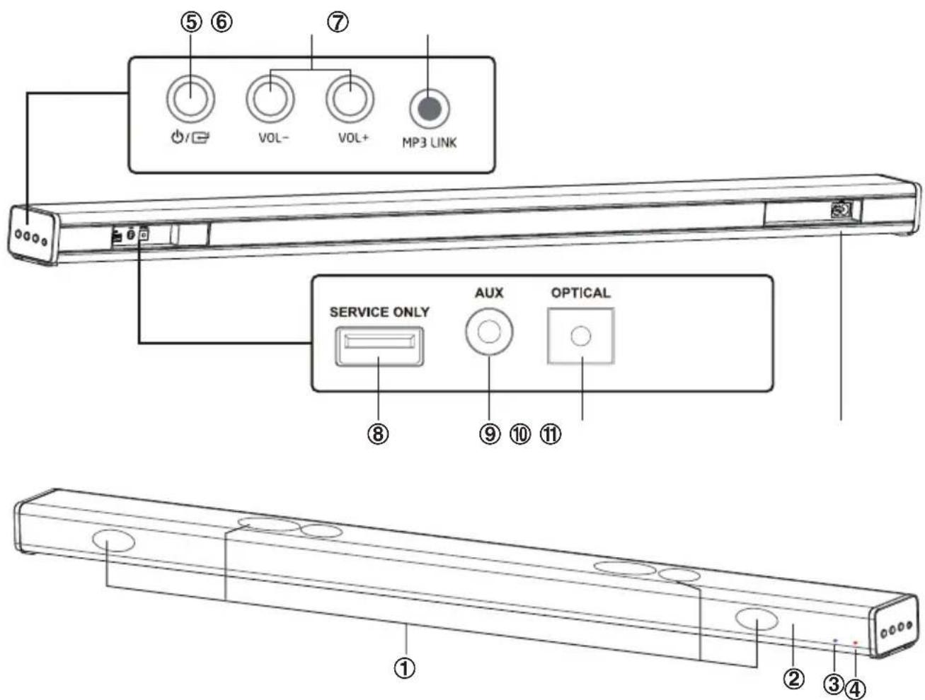 ALTEC LANSING Snow Sound Bar - Main Unit - 1