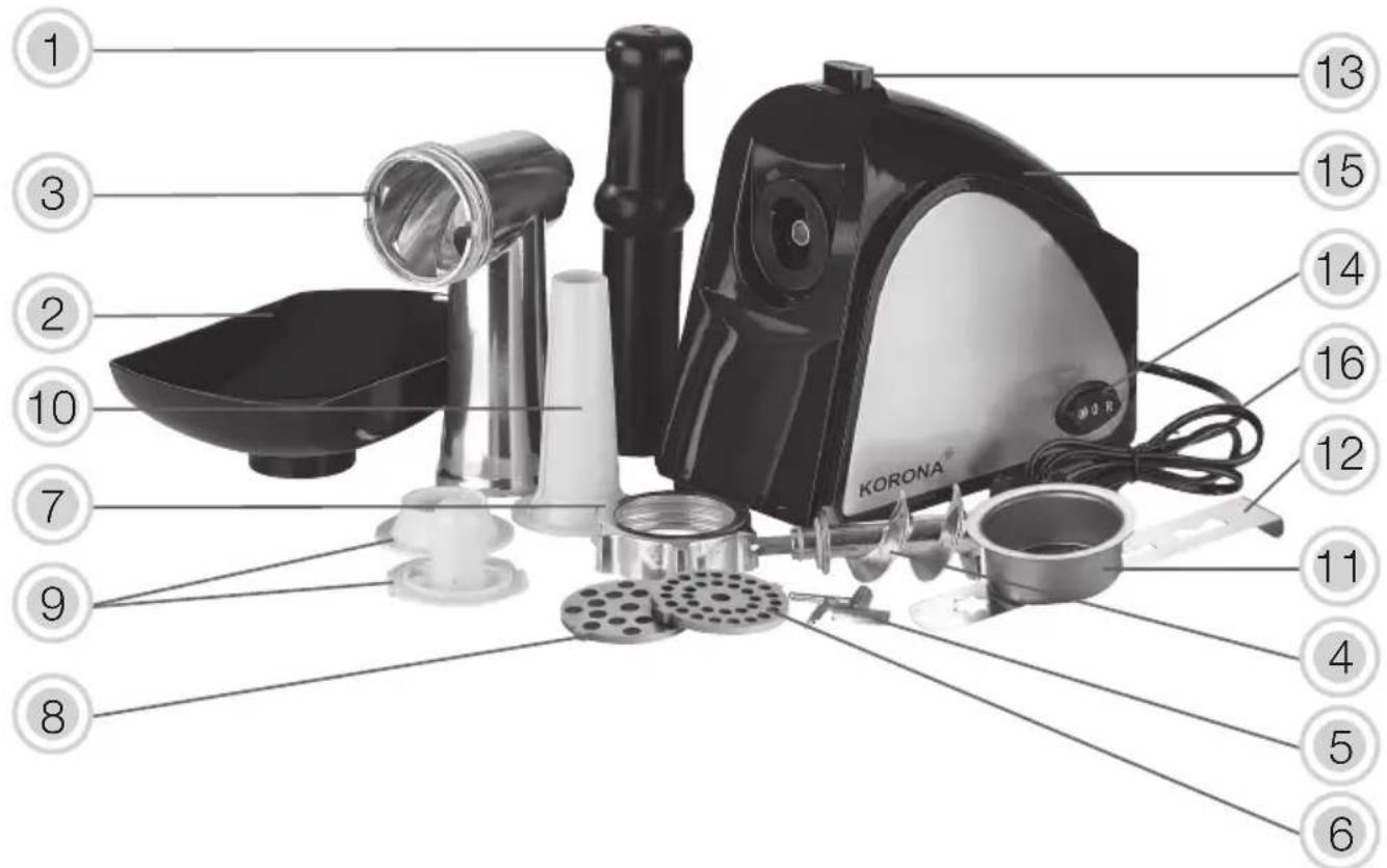 KORONA 25200 - AVERTISSEMENT! Pour éviter les risques de blessures/ dommages de l'appareil, de chocolélectrique et de brûlures. - 1