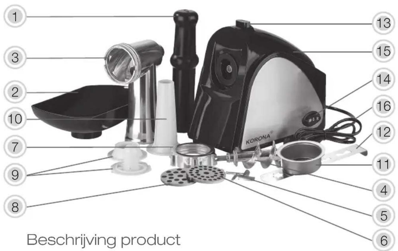 KORONA 25200 - Waarschuwing! Om de kans op verwondingen/schade aan het apparaat, elektrische schokken, brand en brandwonden te voorkomen. - 1