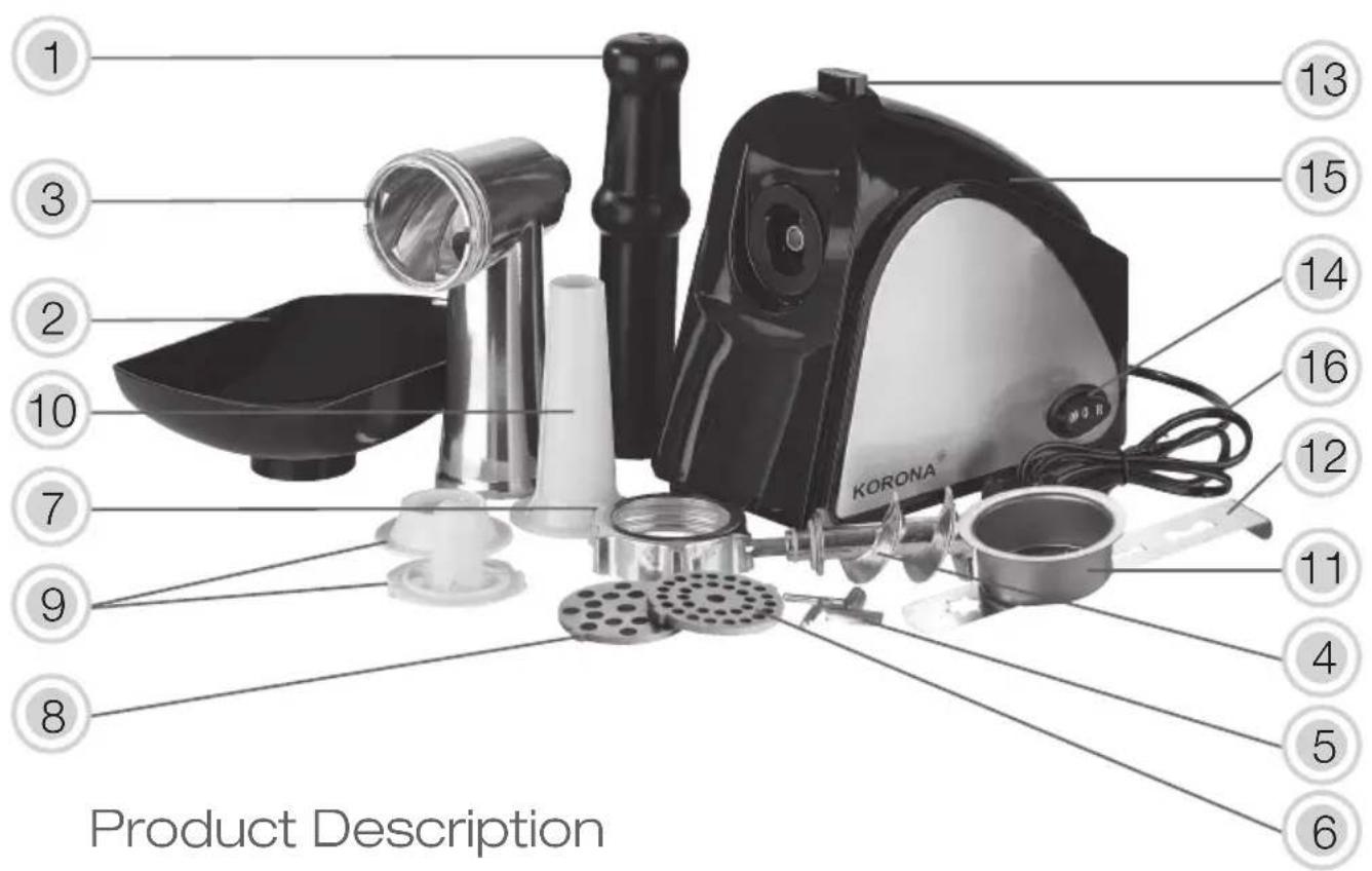 KORONA 25200 - Warning! To avoid the possibility of injury/damage to the appliance, electric shock and risk of burns. - 1