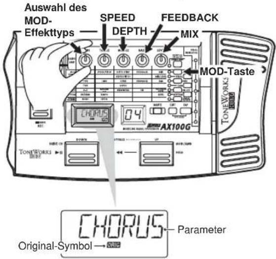 KORG AX100G - Editieren der anderen Effekte - 2