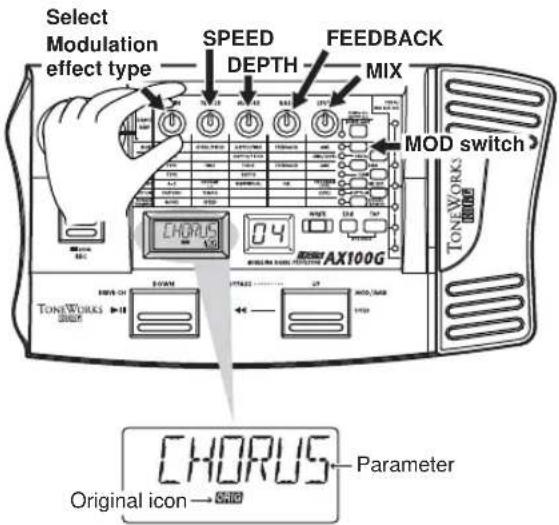 KORG AX100G - Editing other effects - 2