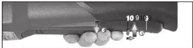 METABO W 9115 - lerīces ar lāpstinveida slēdzi (ar drošības funkciju): - 1