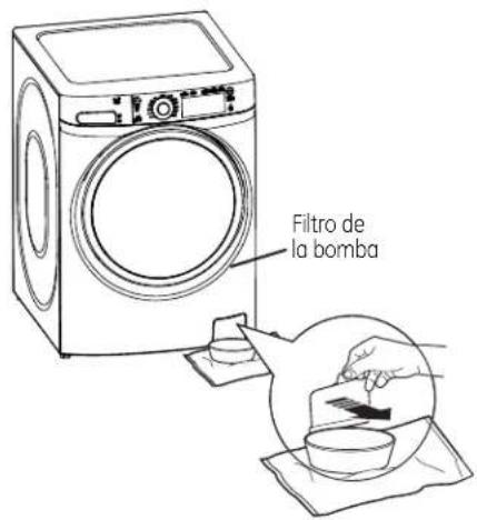 GE GFW490RPKDG - como limpiar el filtro de la bomba - 1
