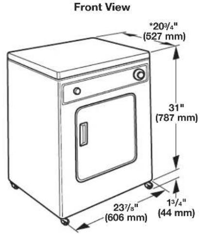 AMANA NEC3120FW - Installation Clearances - 1