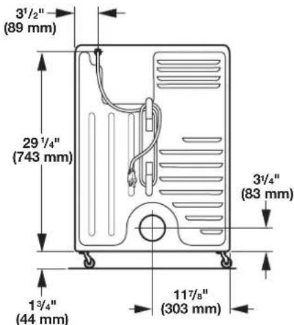 AMANA NEC3120FW - Distances de dégagement à respecter - 3