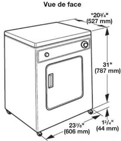 AMANA NEC3120FW - Distances de dégagement à respecter - 1