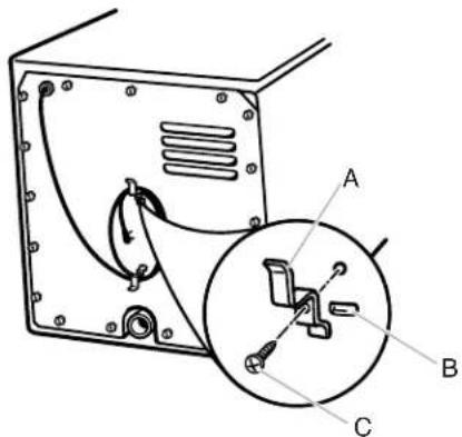AMANA NEC3120FW - Install cord bracket - 1