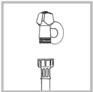 INDESIT PWDE 7125 W - Connecting the water inlet hose - 1