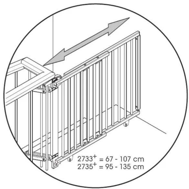 Geuther 2735 - Schwenk-Treppenschutzgitter Plus - 15