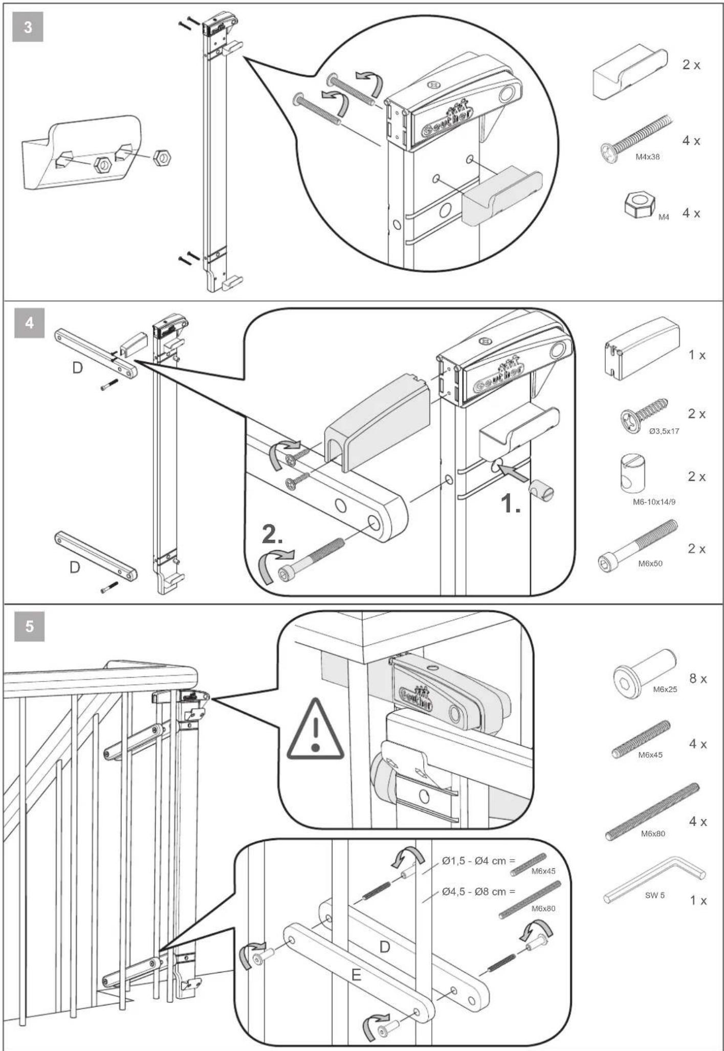 Geuther 2735 - Schwenk-Treppenschutzgitter Plus - 30