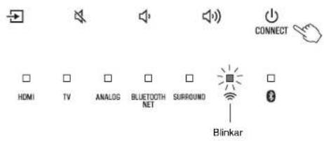 YAMAHA MusicCast BAR 400 - Tryck och hall ner CONNECT till dess att indikatorn pa enheten börjar blinka. - 1