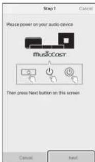 YAMAHA MusicCast BAR 400 - Schalten Sie das Gerät ein, und tippen Sie dann auf „Weiter". - 1
