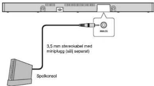 YAMAHA MusicCast BAR 400 - 2Anslutning av en spelkonsol via det analoga jacket - 1