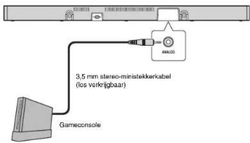 YAMAHA MusicCast BAR 400 - 2Aansluiten van een gameconsole via de analoge aansluiting - 1