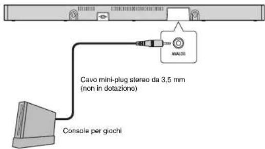 YAMAHA MusicCast BAR 400 - 2Collegamento di una console per giochi tramite la presa analogica - 1